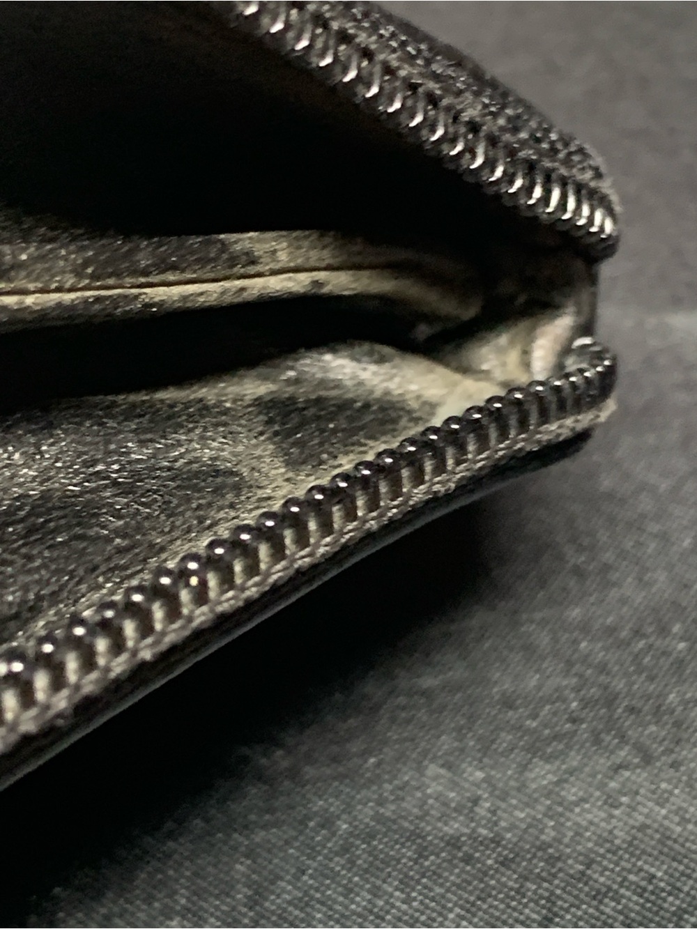 CHANEL Black Pebbled Leather Zip Wallet with Gold Pull - Picture 14 of 17